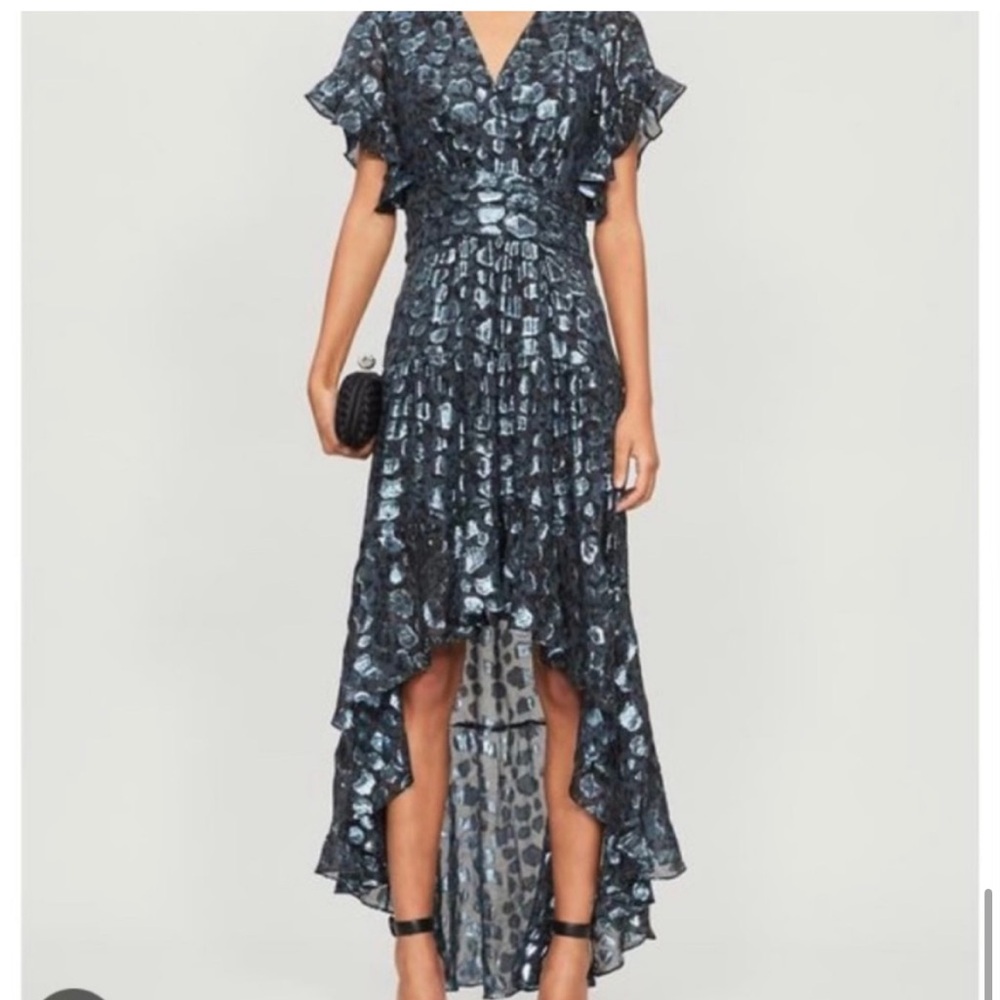 NWT BA&SH Grace Metallic Jacquard Dress Size Small - Picture 3 of 15
